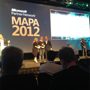 Our director, Tony Bain, receiving the MAPA award